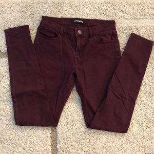 Express Purple Jean Leggings